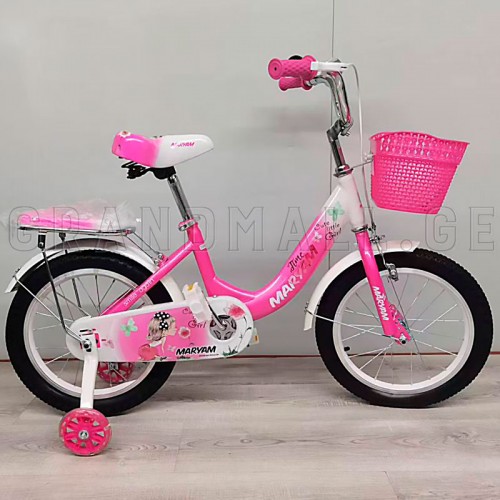 MARIAM საბავშვო ველოსიპედი 12/16/20 დიუმიანი ბორბლებით გოგონებისთვის