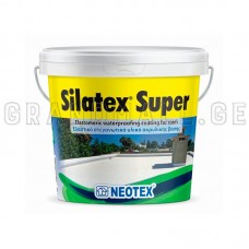 აკრილის ელასტიური ჰიდროსაიზოლაციო მასალა Neotex Silatex Super 12კგ