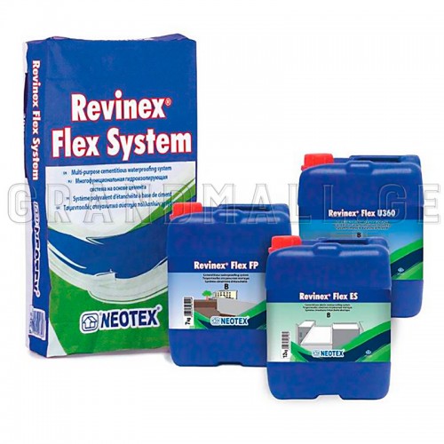 MULTI-PURPOSE CEMENTITIOUS WATERPROOFING SYSTEM REVINEX FLEX SYSTEM 25KG