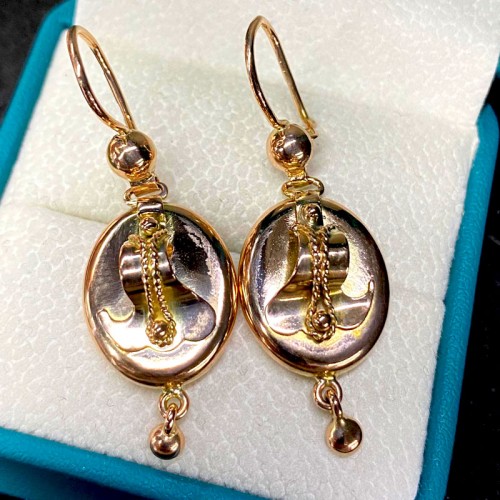 Antique Gold Anchor Earrings (sample: 583)