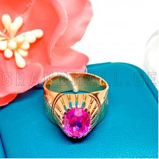 Antique gold ring with corundum 6.45 gr. (Jewelry Factory of Russia)