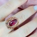 ANTIQUE GOLD RING WITH CORUNDUM 5.26 GR. (JEWELRY FACTORY OF RUSSIA)