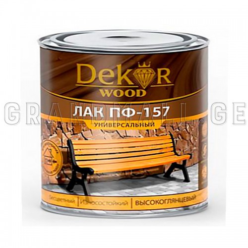 Лак универсальный Dekor Wood ПФ-157, 2.4 кг | Для внутренних и наружных работ