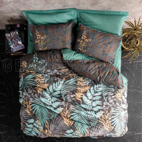 Cotton Box satin bed linen set CLORASA MINT
