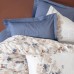 Cotton Box satin bed linen set NEBULAE INDIGO
