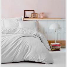 Cotton Box – Elegant Satin bed linen (Stripe White)