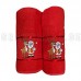 GULCAN COTTON TOWEL SET 2 PCS RED CHRISTMAS STYLE (SIZE 50X90 | 70X140)