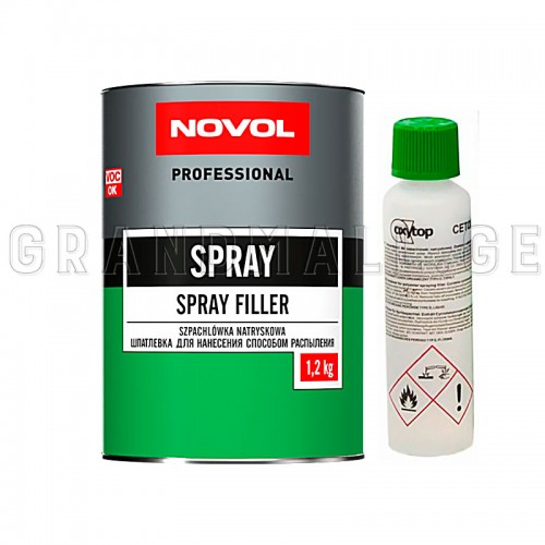 NOVOL SPRAY FILLER – FINE-GRAIN SPRAY PUTTY 1.2 KG