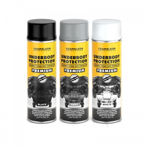 CHAMALEON Premium — ძარის ანტიგრავიური დაცმცავი აეროზოლში 500 მლ (შავი/ნაცრისფერი/თეთრი)