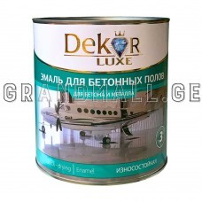 Alkyd-urethane Enamel Dekor LUXE  for concrete floors 2,6kg grey